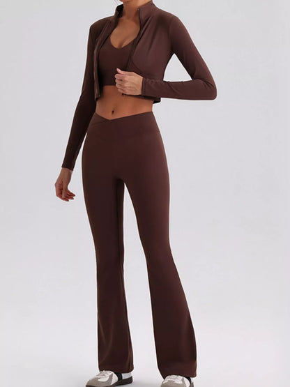 Seamless Criss-Cross Tank and Leggings Active Set