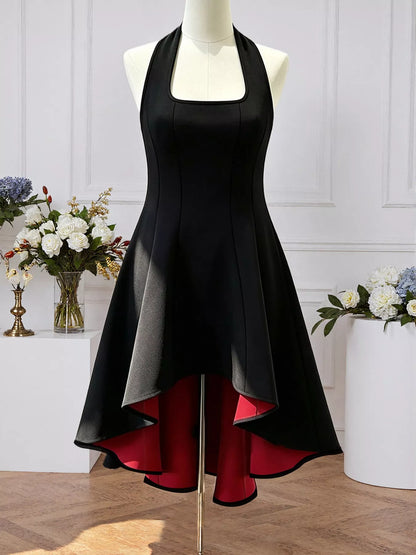 High-Low Halter Neck Dress