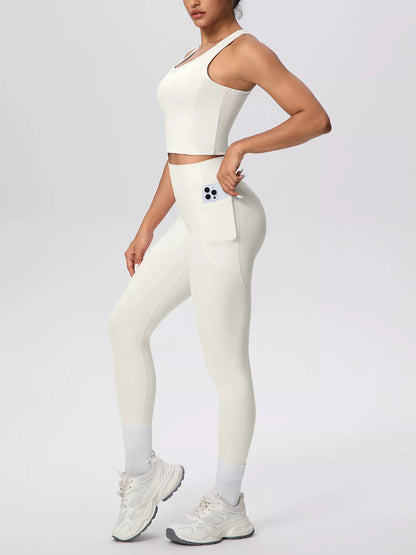 Scoop Neck Tank & High-Waisted Leggings Set