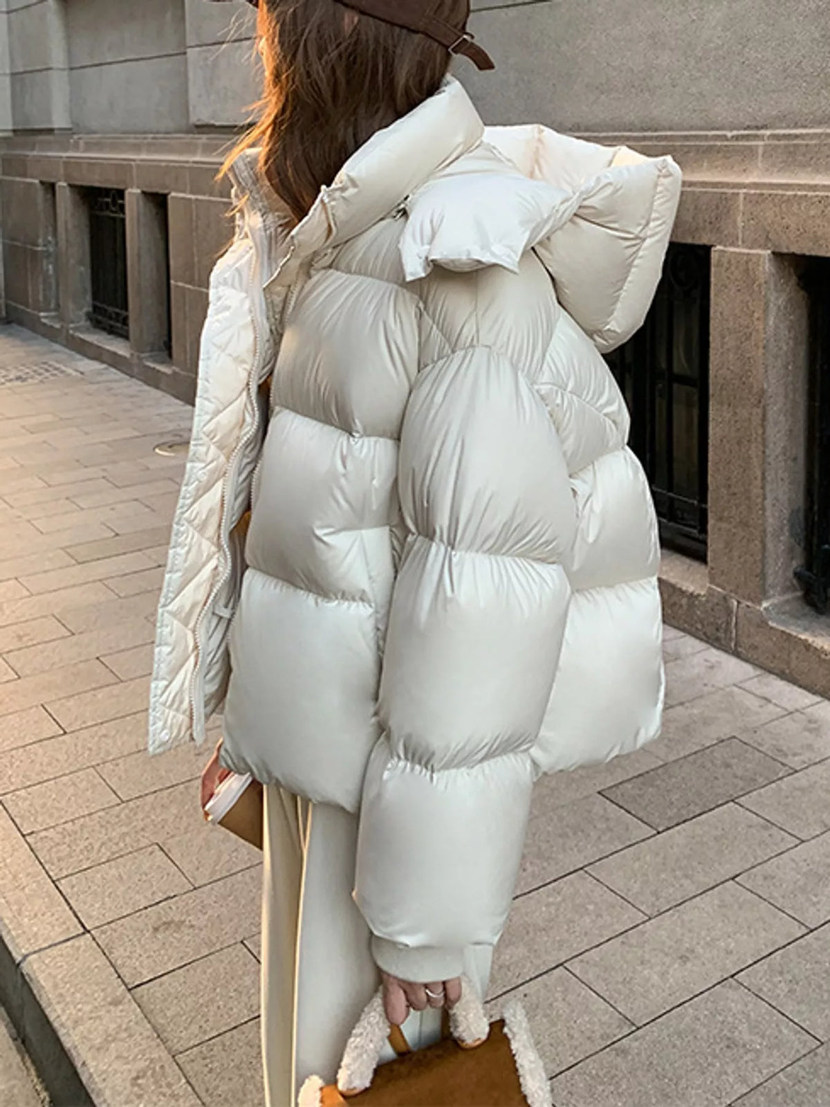 Quilted hooded puffer jacket, view 14