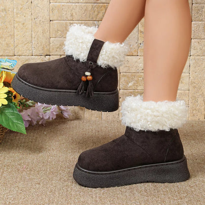 Round Toe Faux Fur Lined Boots