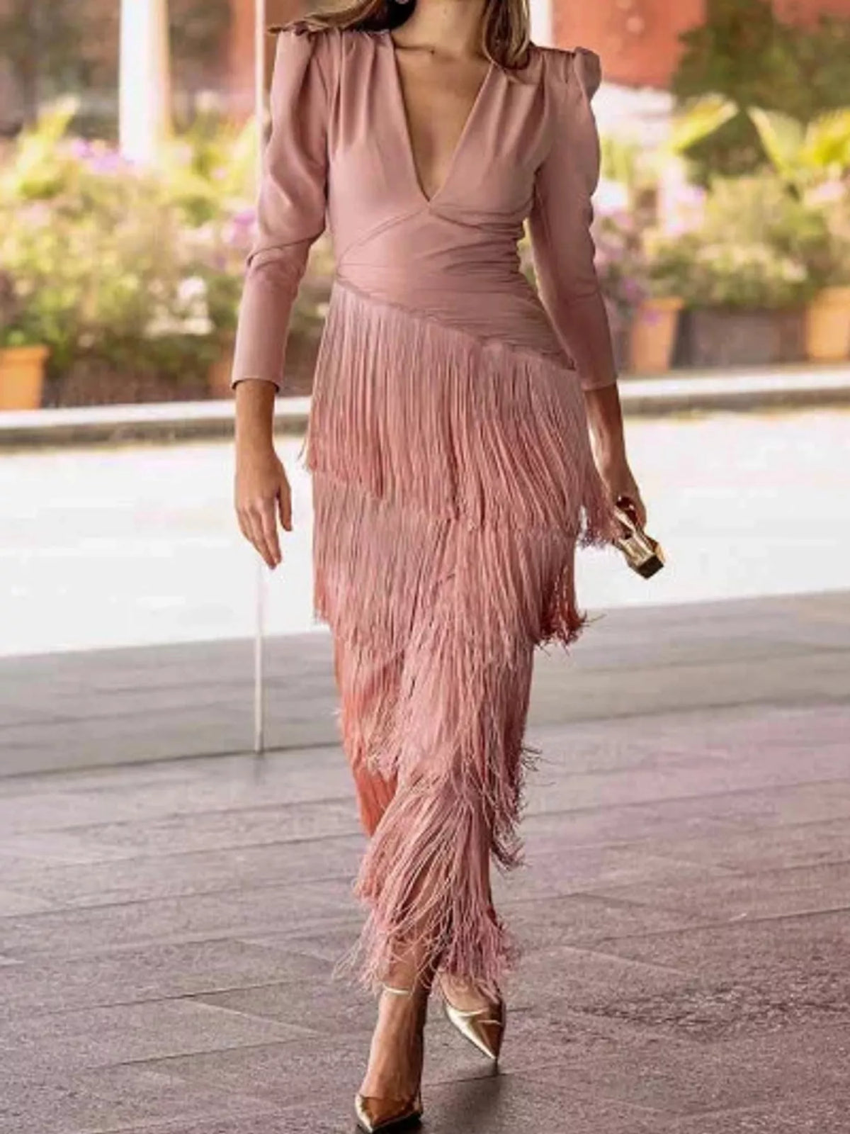 Fringe bodycon dress, view 13