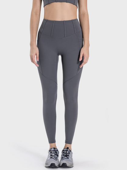 Pocketed High Waist Active Leggings - MONLANE