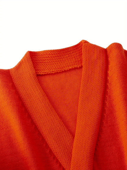 Open-Front Knit Cardigan