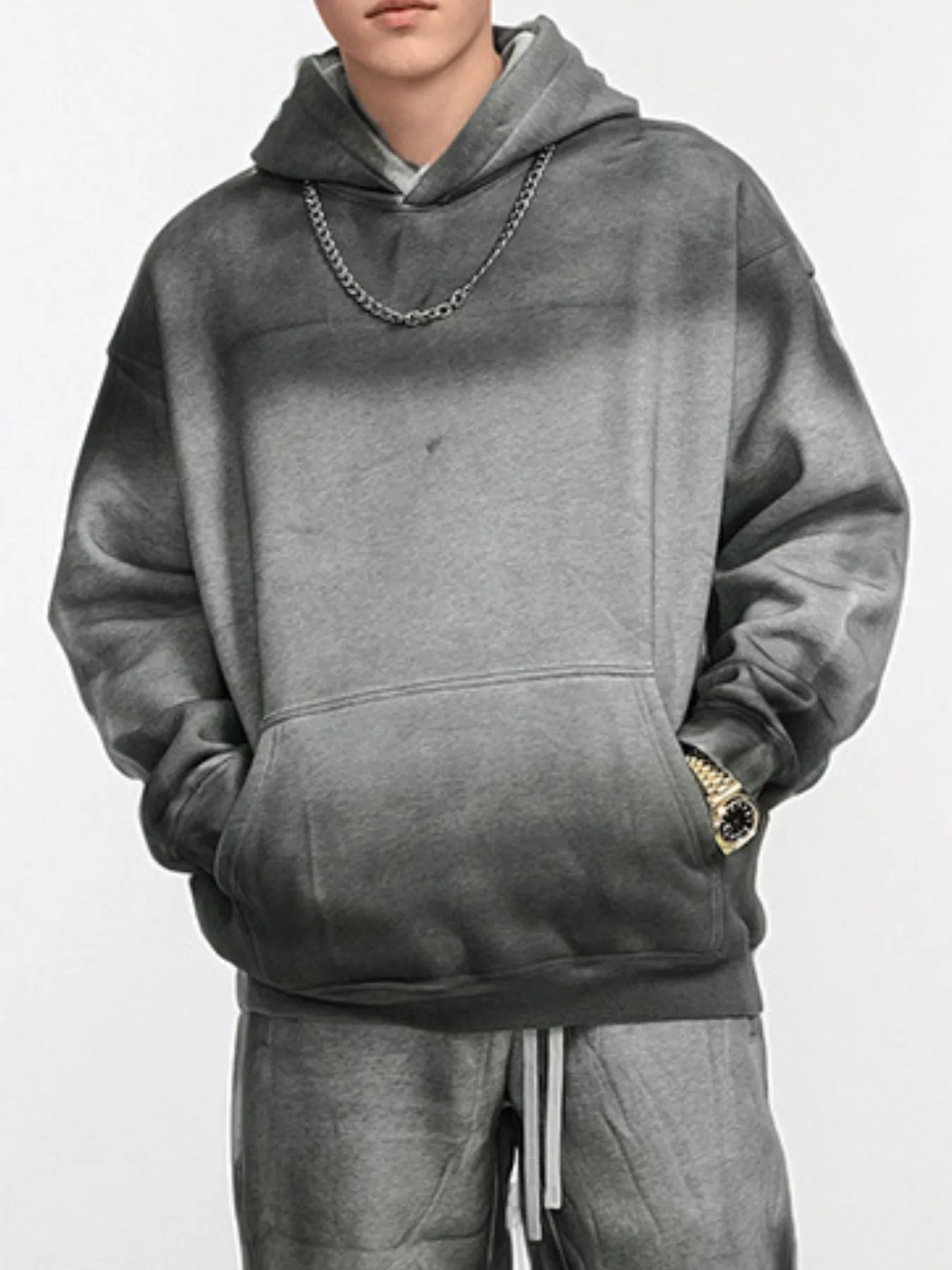 Men's Kangaroo Pocket Long Sleeve Hoodie