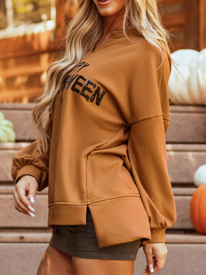 Happy Halloween Graphic Loose Top