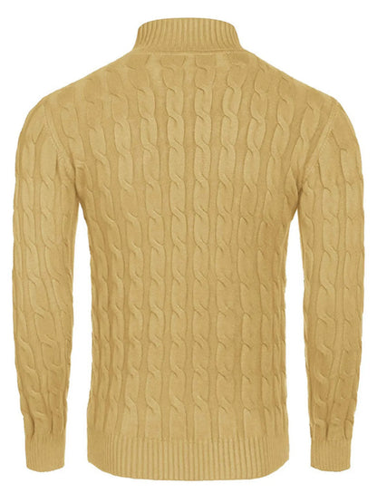 Men's Cable Knit Turtleneck Sweater