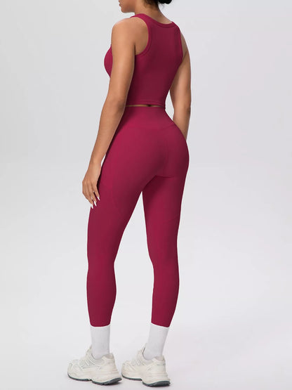 Scoop Neck Tank & High-Waisted Leggings Set