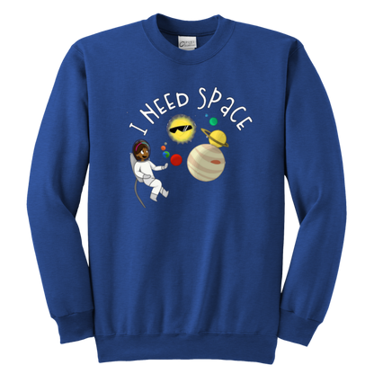 I Need Space Kids & Youth Sweatshirt - MONLANE