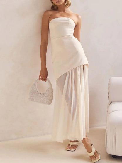 Layered Slit Tube Maxi Dress