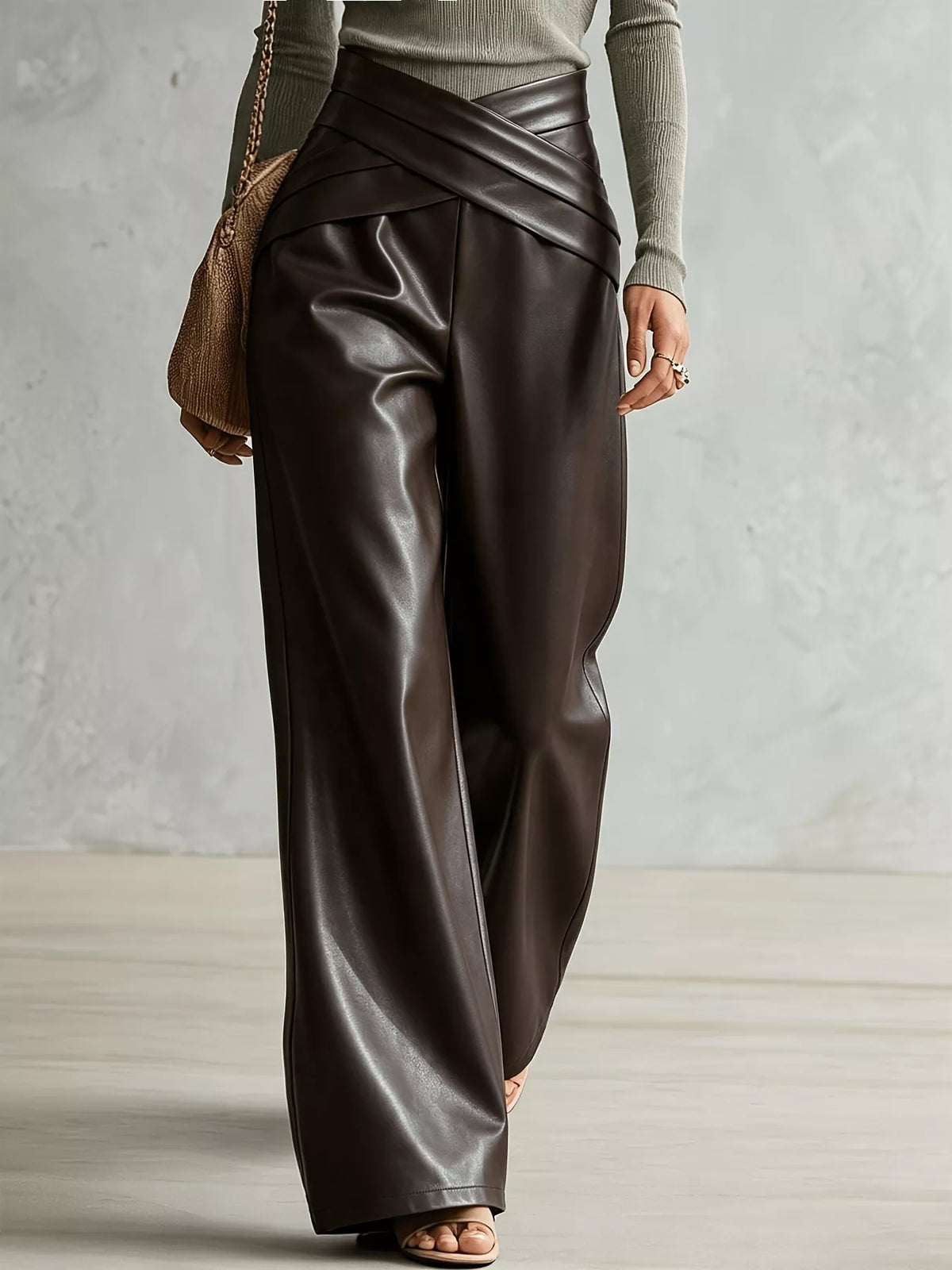 Criss-cross wide-leg pants, view 8
