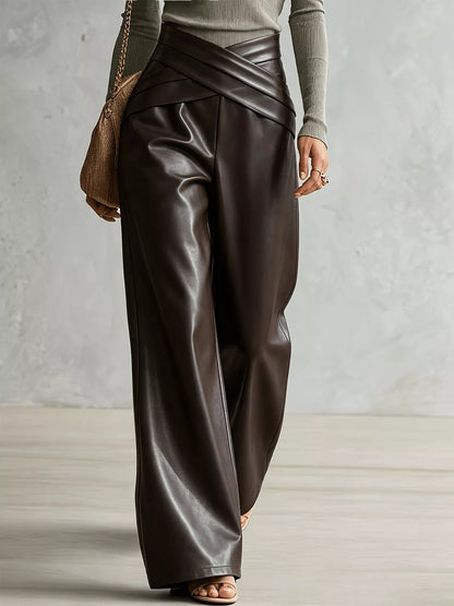 Criss-cross wide-leg pants, view 8