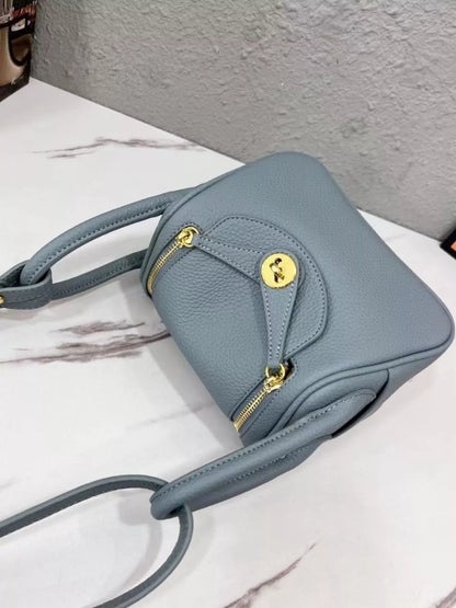 Gold-Tone Hardware Leather Crossbody Bag