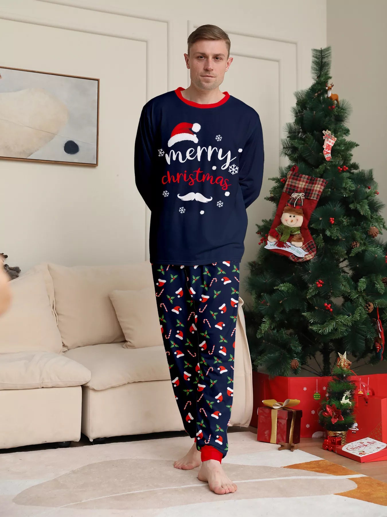 Full Size Family Matching Christmas Pajama Set Plus Size