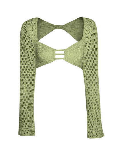 Top and skirt cover-up set, view 7