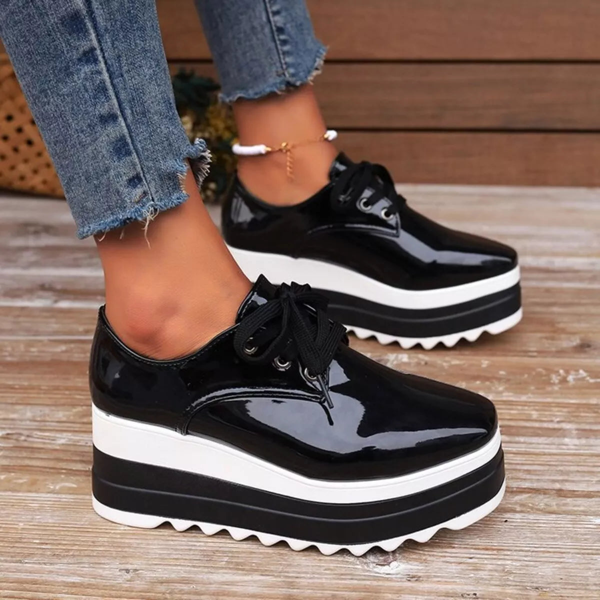 Lace Up Platform Sneakers