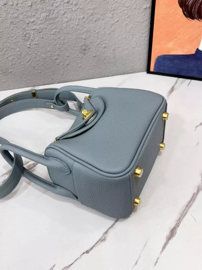 Gold-Tone Hardware Leather Crossbody Bag
