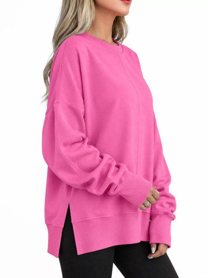 Oversized crew neck sweatshirt, view 32