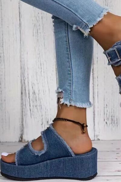 Wedge Buckle Sandals