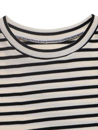 Striped Batwing Sleeve T-Shirt