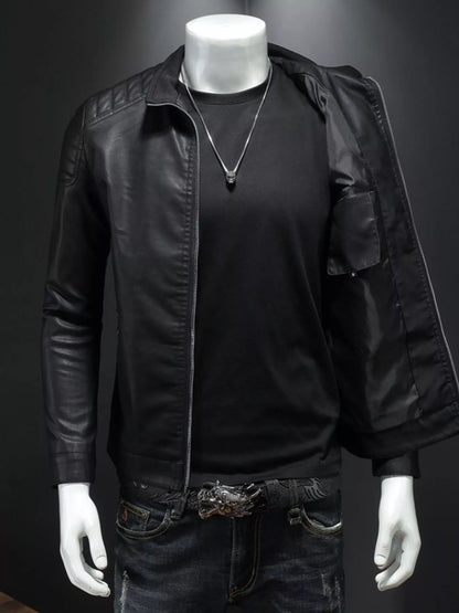Men's Plus Size Zip Up Long Sleeve Jacket