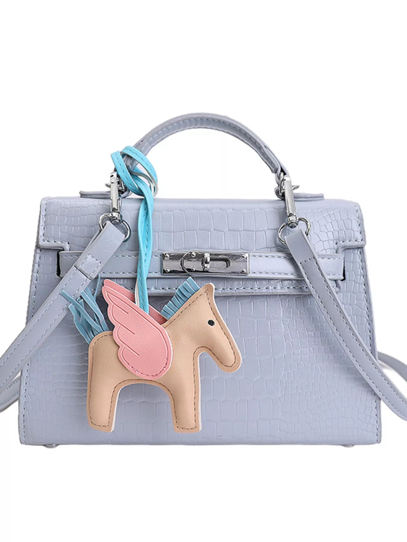 Crocodile Embossed Mini Crossbody Bag
