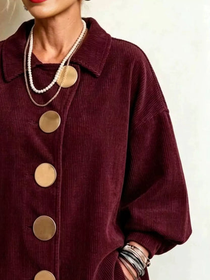 Corduroy button-down jacket, view 8
