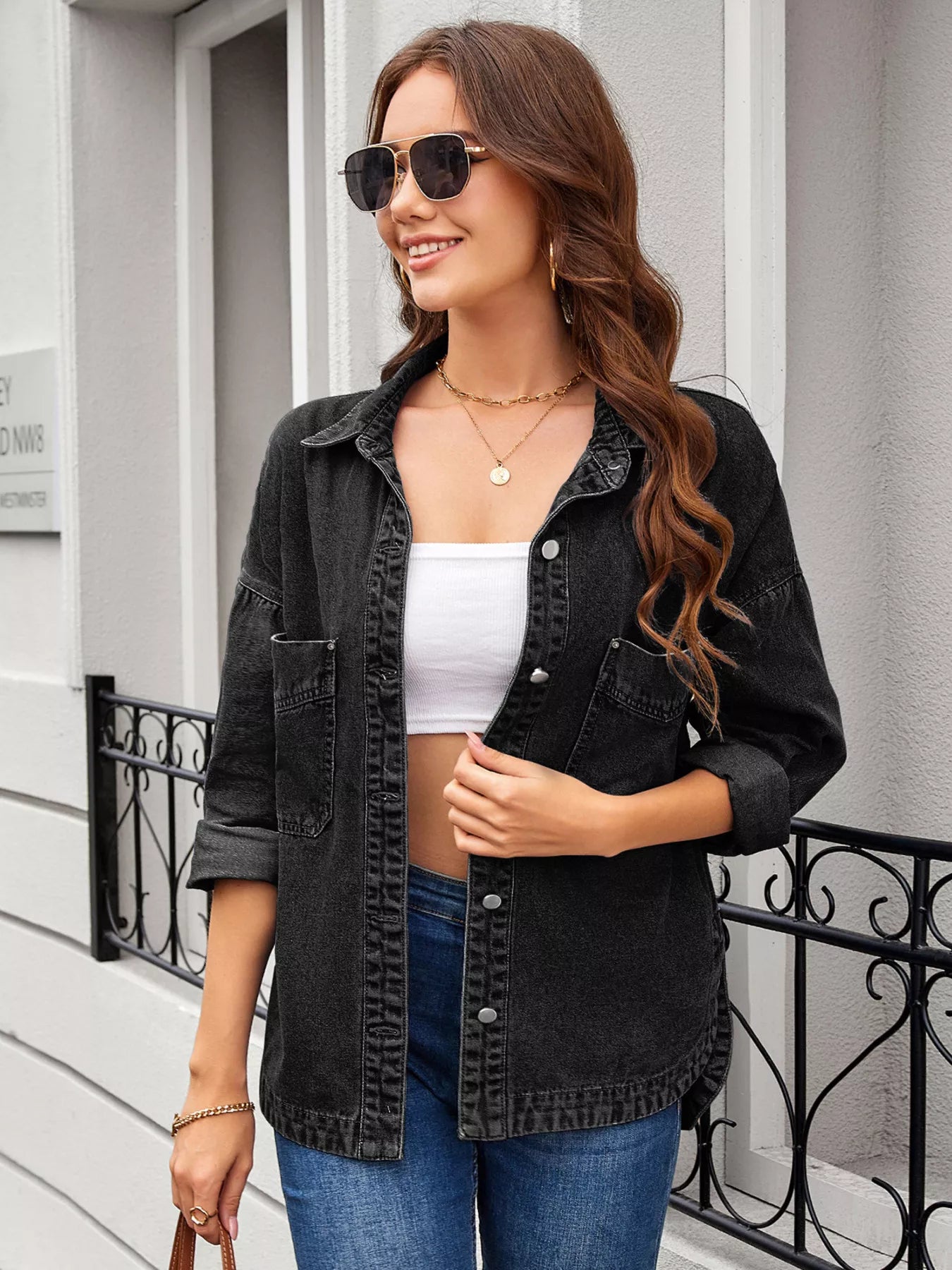 Vintage Button-Down Denim Jacket