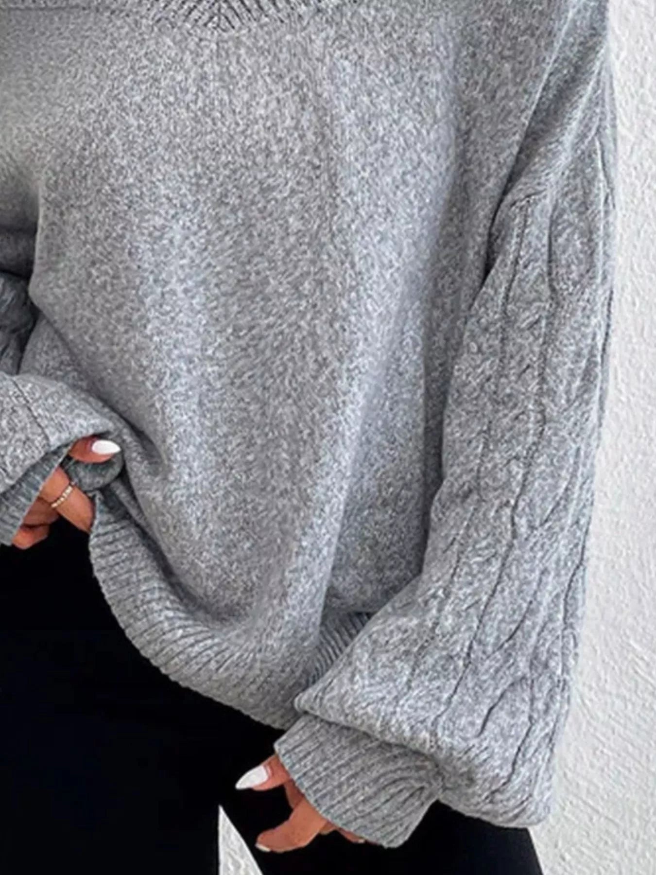 Cold Shoulder Turtleneck Sweater