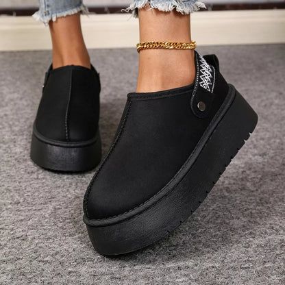 Platform Suede Fur-Lined Boots