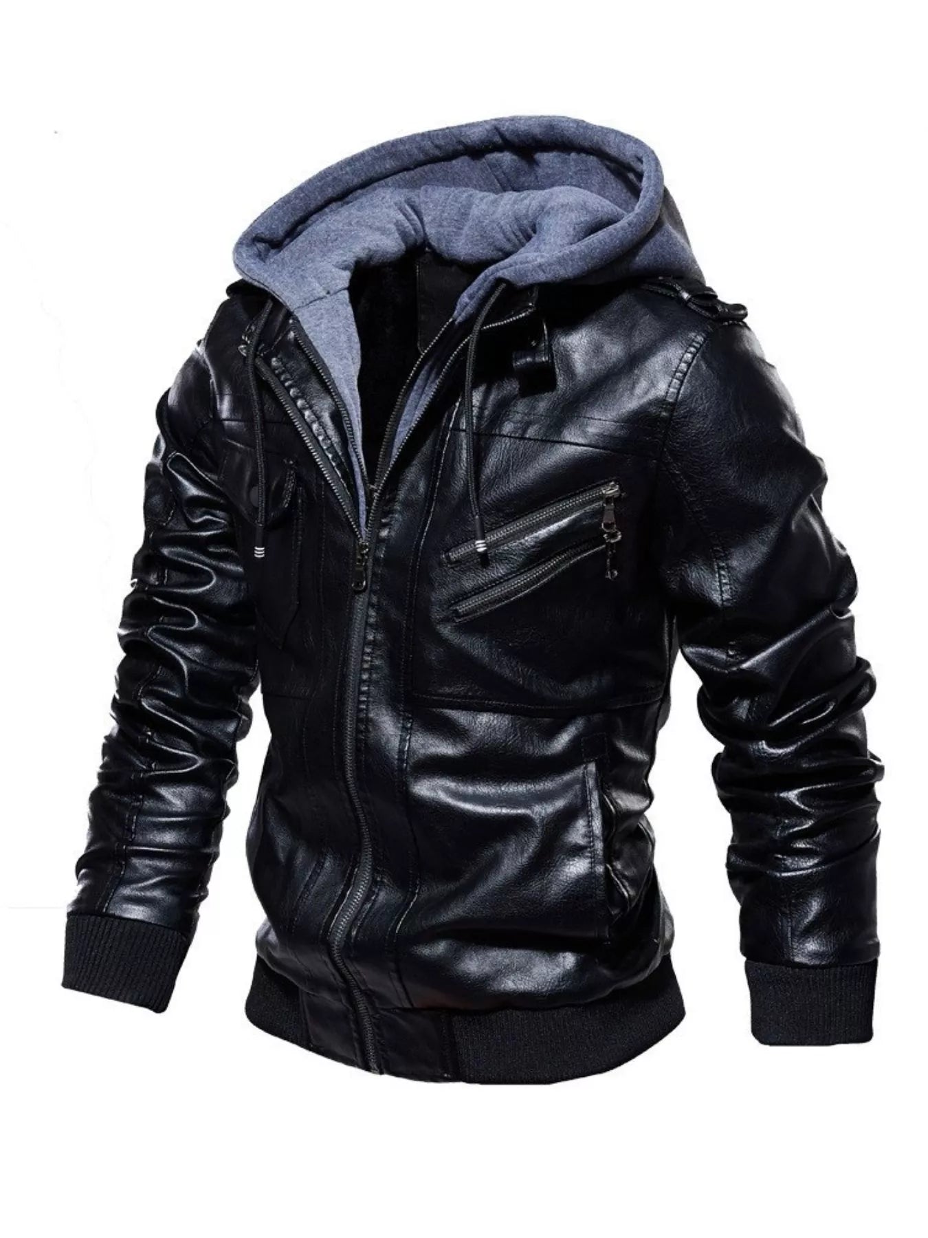 Men's Full Size Zip Up Hooded Jacket