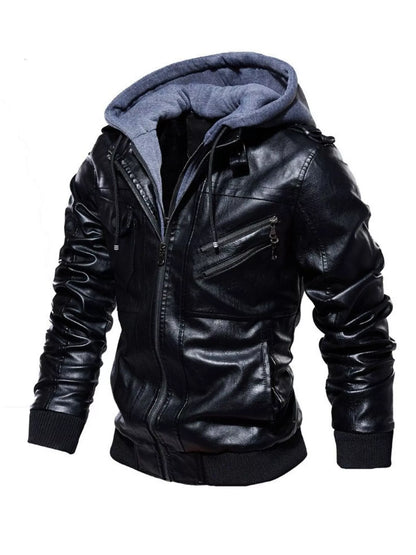 Men's Full Size Zip Up Hooded Jacket