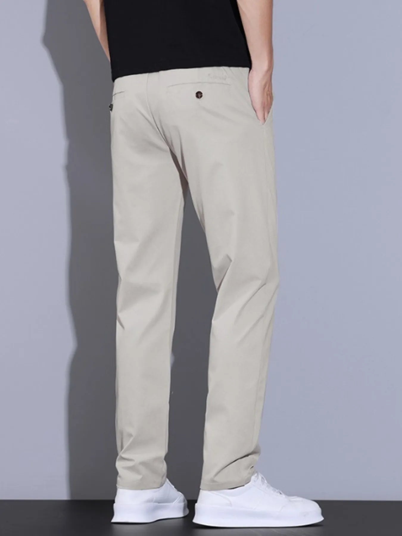 Men's Pocketed Casual Straight Leg Pants