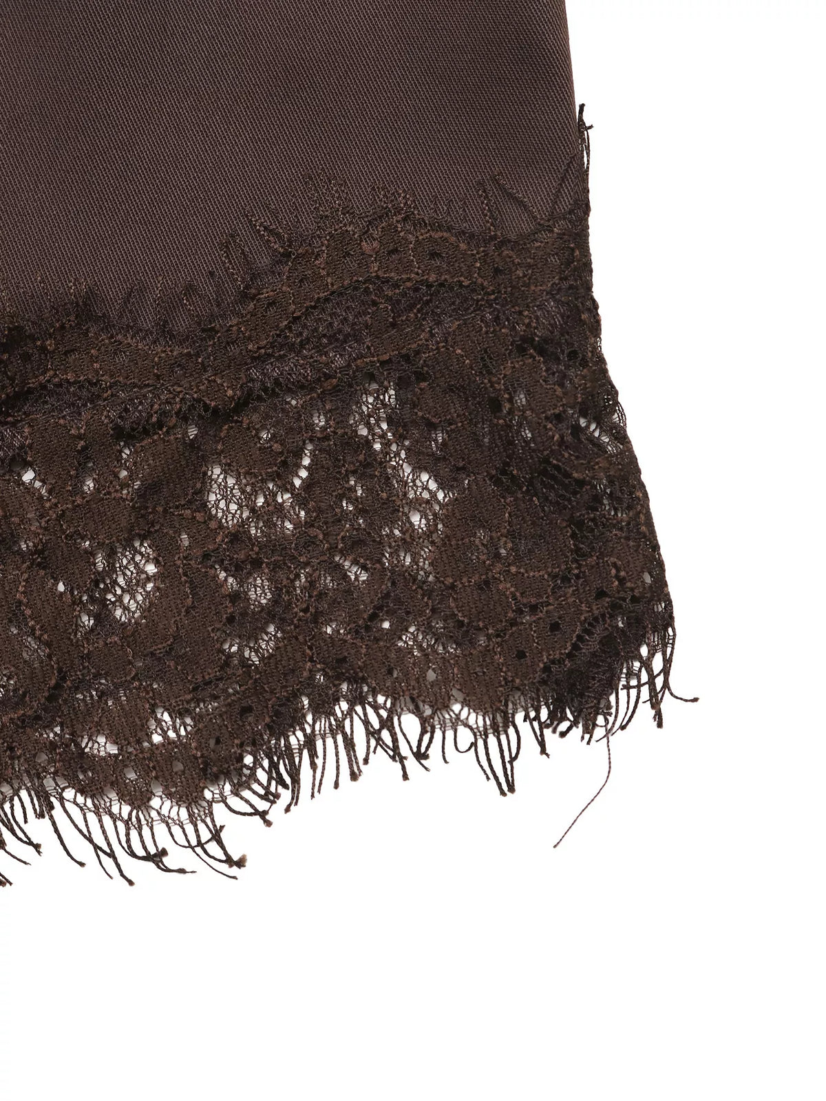 Plus size lace-trim satin blouse, view 8