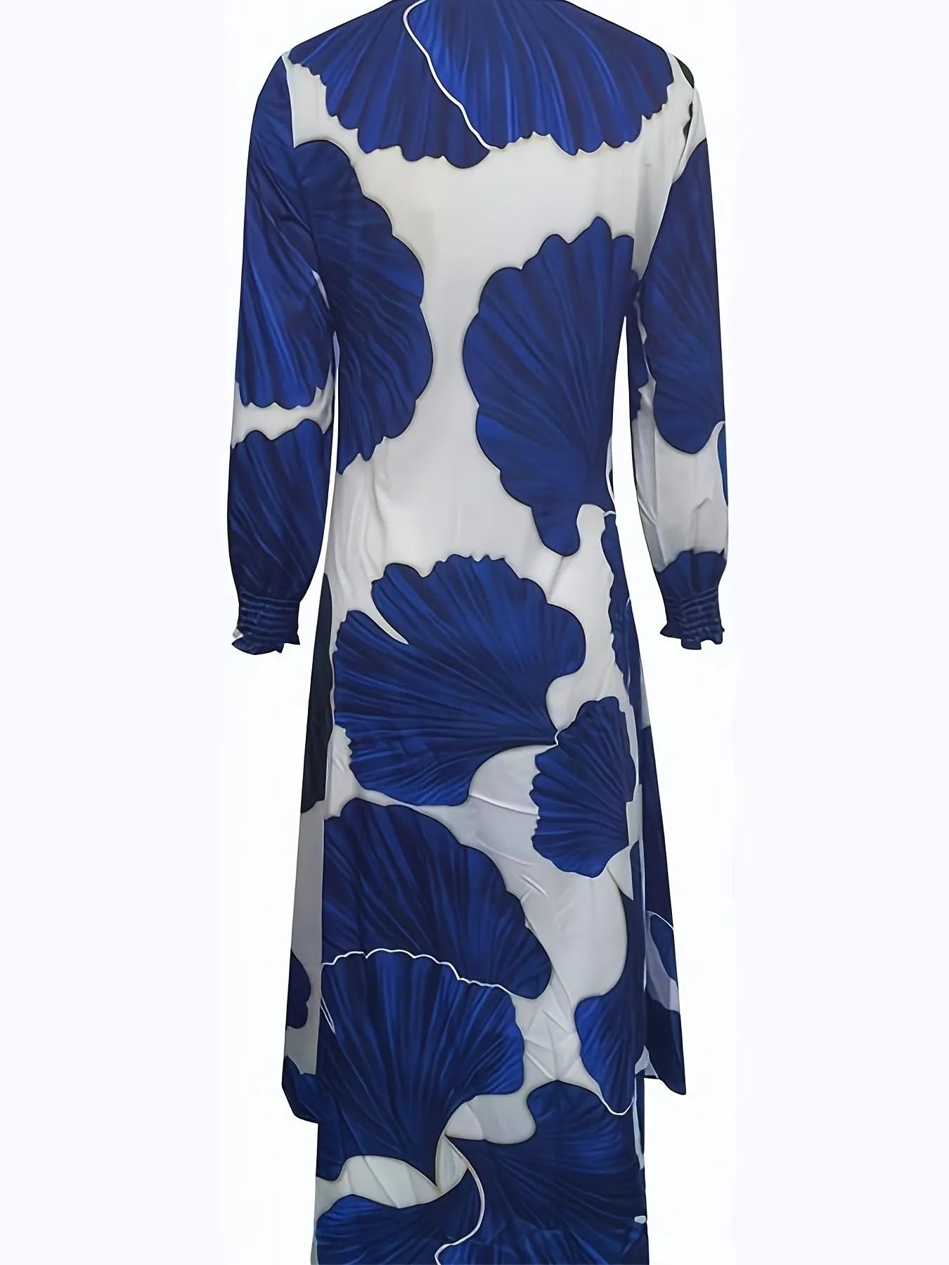 Printed Button Up Maxi Shirt Dress