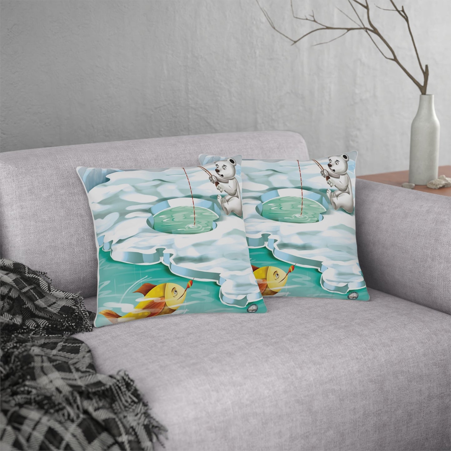 Poro The Polar Bear Waterproof Pillows