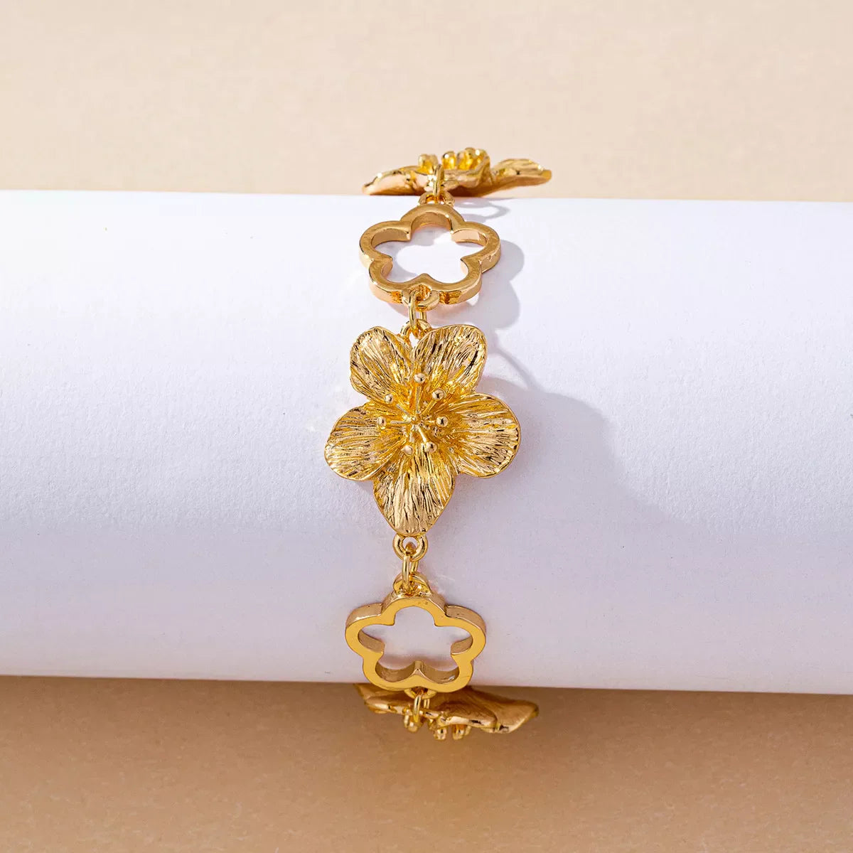 18K Gold-Plated Flower Bracelet