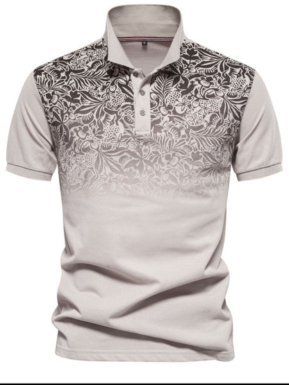Men's Printed Short Sleeve Polo