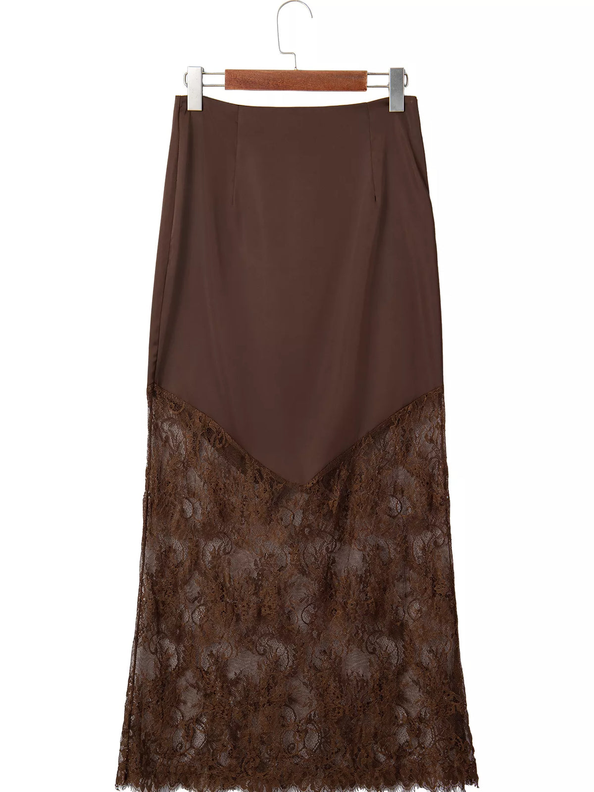 Long shift skirt with lace hem, view 10