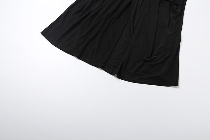 Patchwork Sleeve Hollow Dress