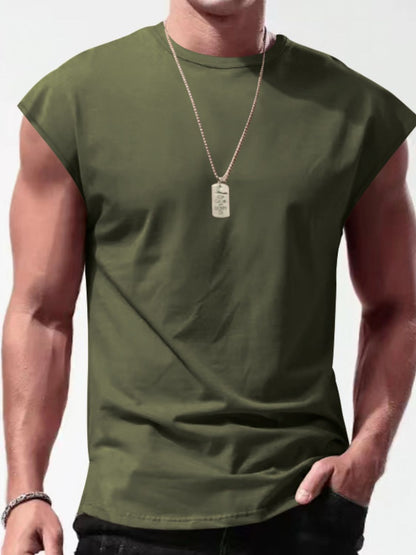 Full Size Men's Cap Sleeve Tank