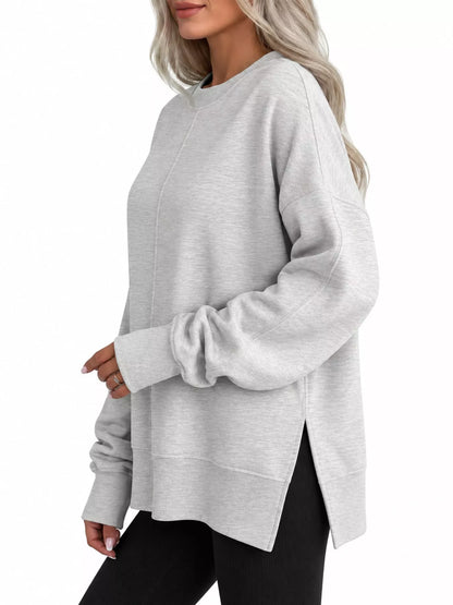 Oversized side-slit sweatshirt, view 18