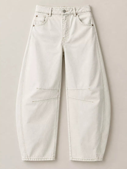 High-waist barrel-leg jeans, view 17