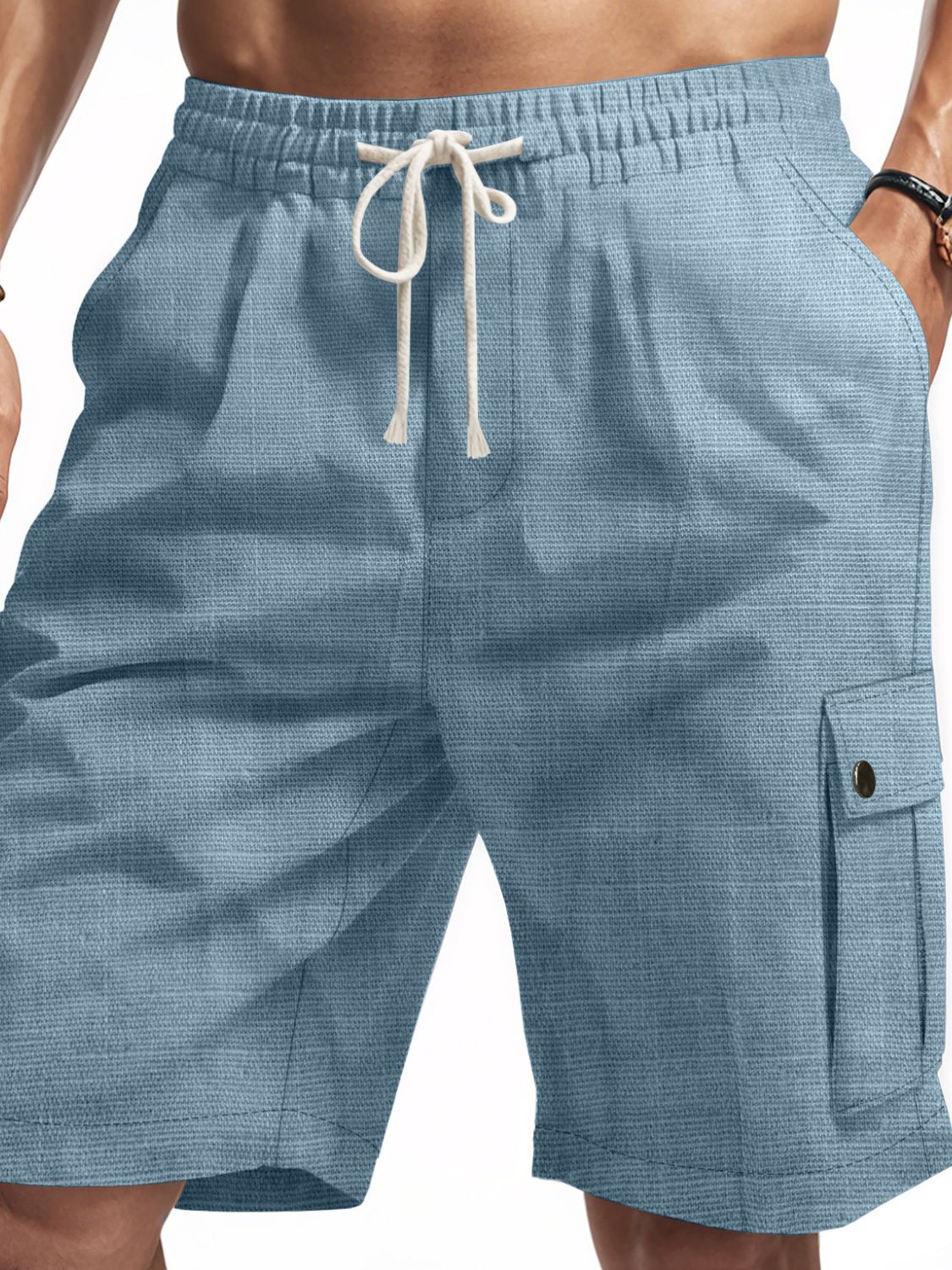 Men's Full Size Drawstring Shorts with Pockets