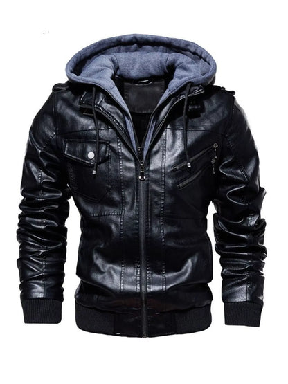 Men's Full Size Zip Up Hooded Jacket