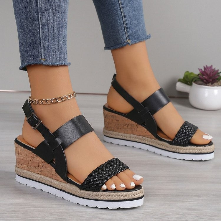Elevate Your Style with Comfortable Woven Wedge Sandals