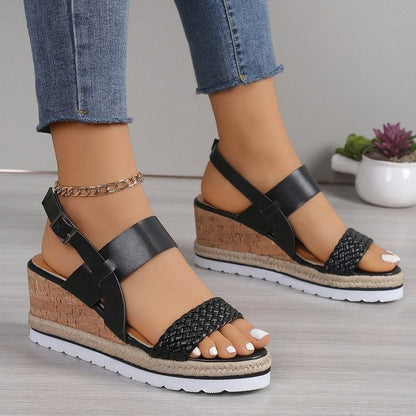 Woven Wedge Sandals