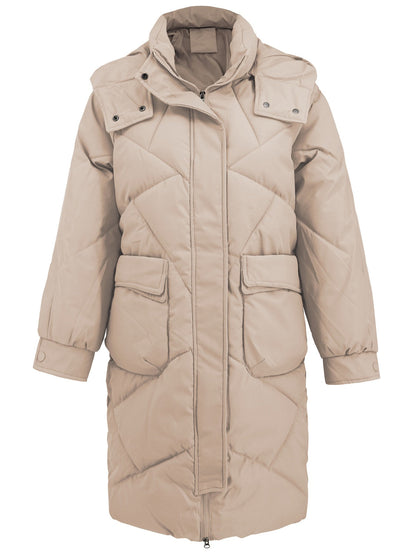 Hooded Winter Coat with Pockets