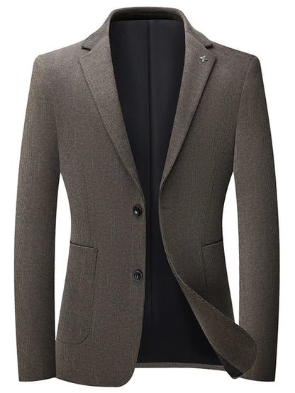 Men's Lapel Collar Long Sleeve Blazer