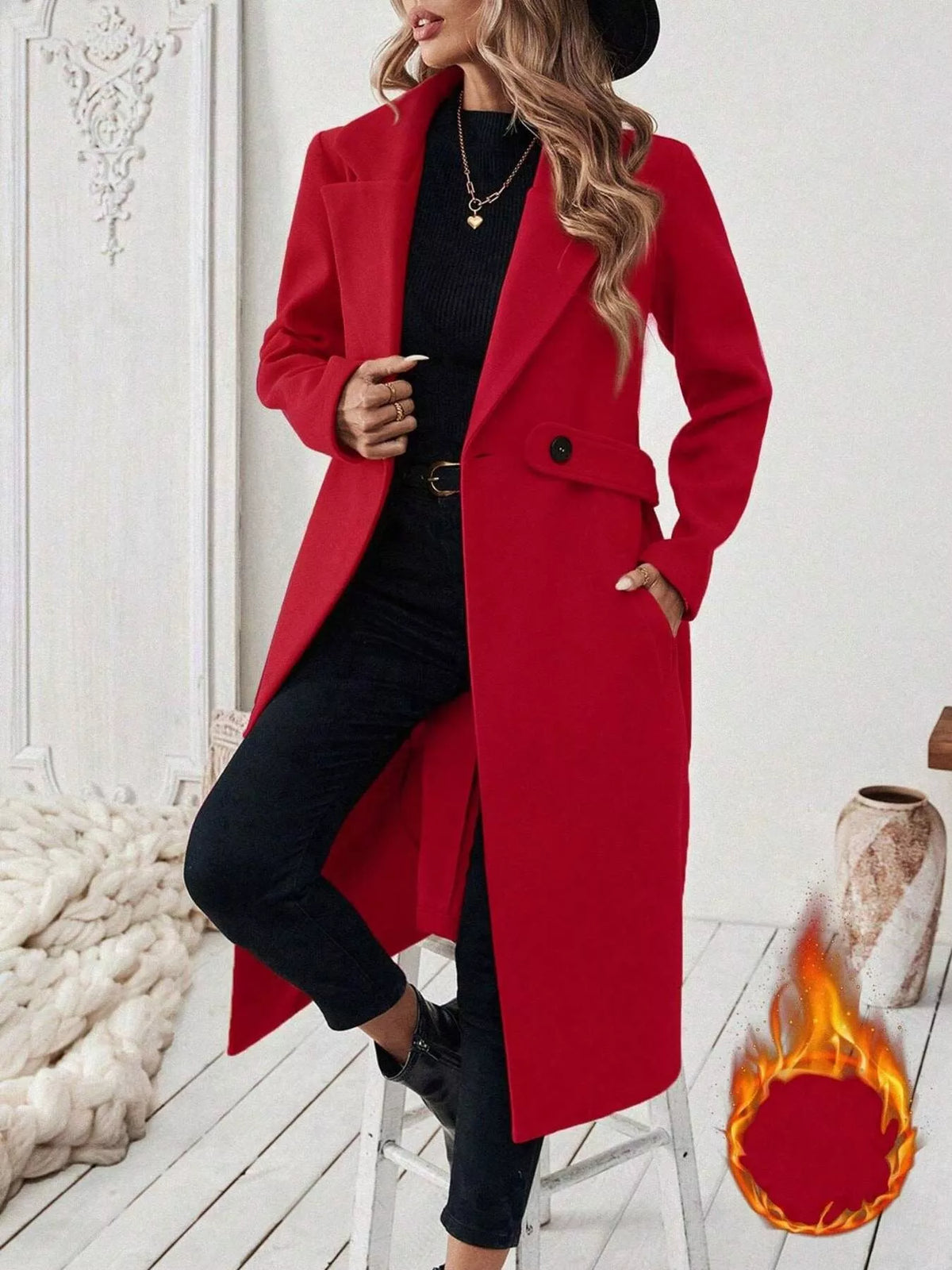 Single-Button Longline Coat